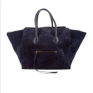 CELINE Phantom Luggage Medium - Navy Suede